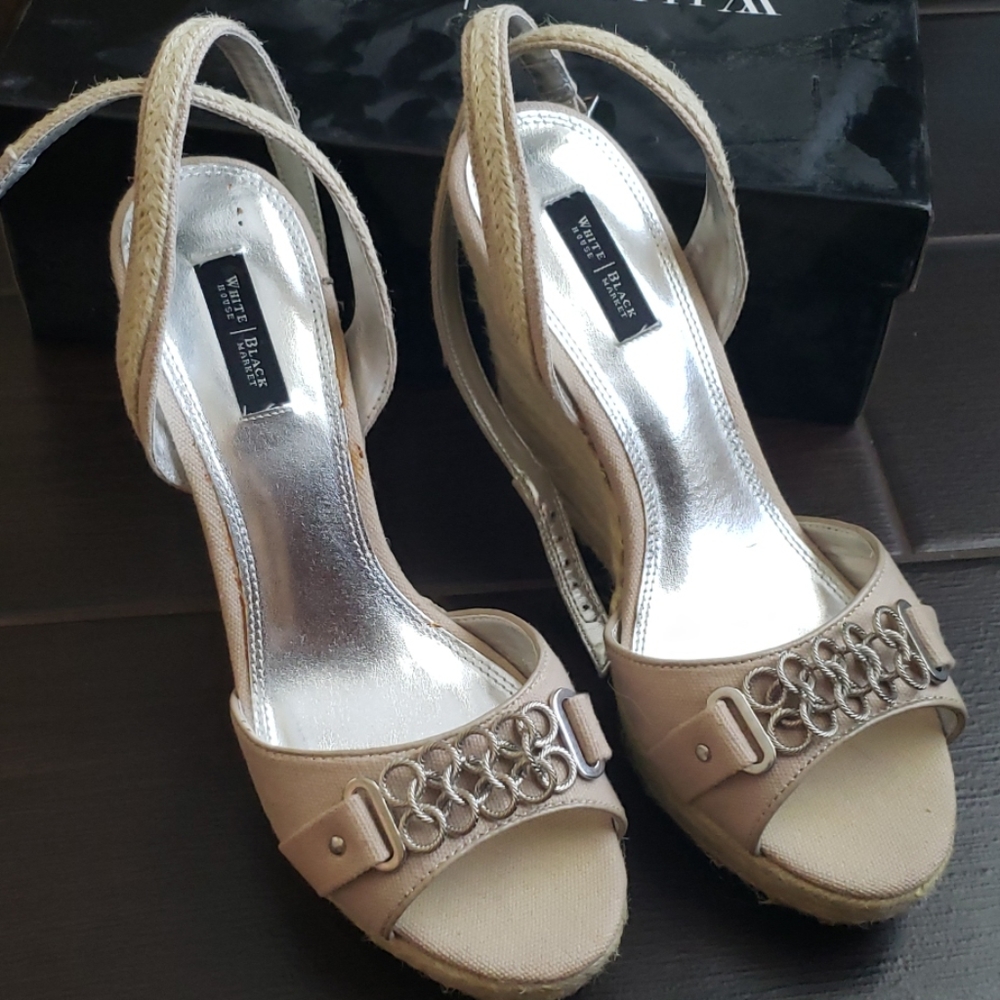 White house black market wedge espadrilles